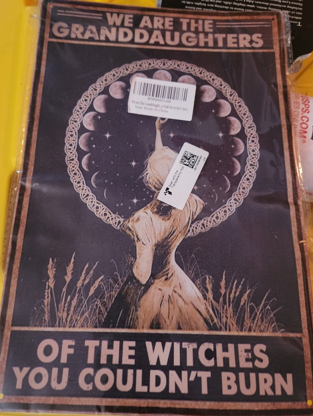 Tin sign "We are the granddaughters of the witches you couldn’t burn" art